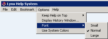 Font Help Options