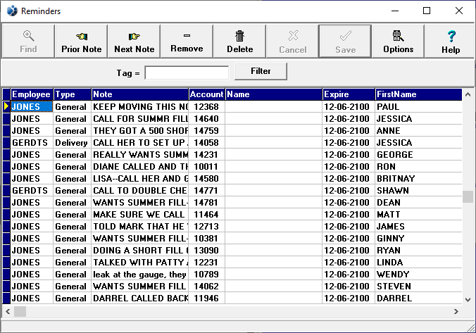 screenshot of rmeinders