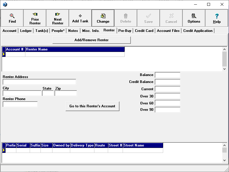 screenshot of renter tab